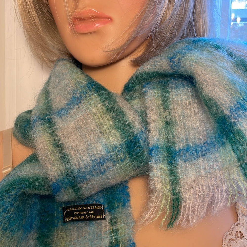 Vintage wool scarf MADE IN SCOTLAND for Abraham & Straus